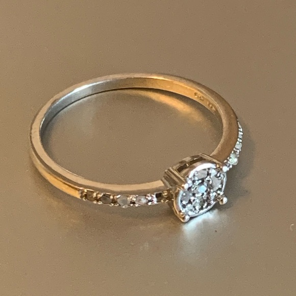 Diamond Sterling Silver Ring, Stamped 925, (1/10 ct. t.w.), Approx. Size 8 - Picture 6 of 10
